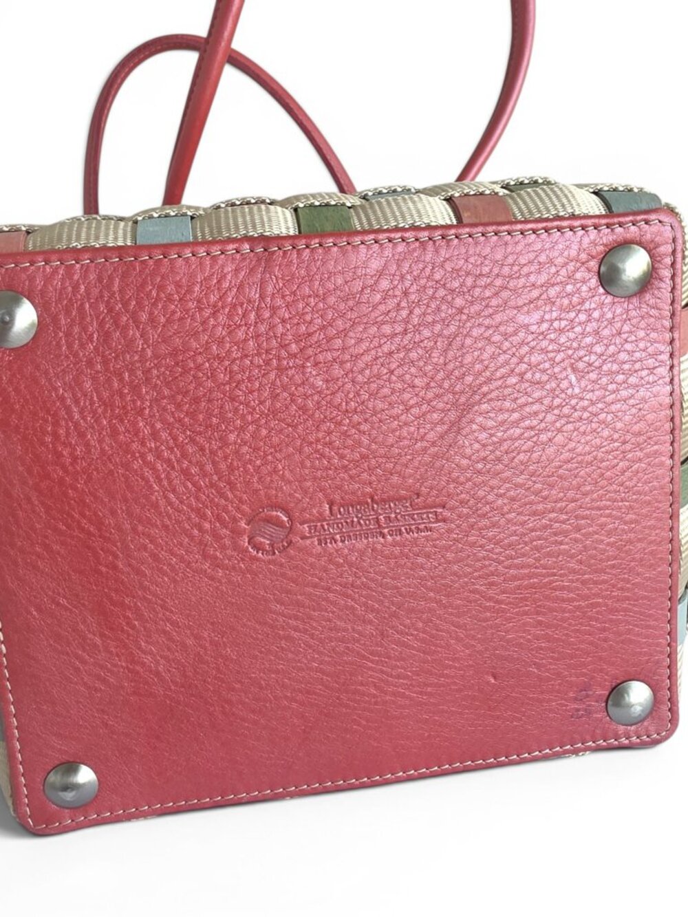 Longaberger TO GO WOVEN BASKET Leather PURSE TOTE Mother’s Day 2008 Pink USA - Picture 3 of 10